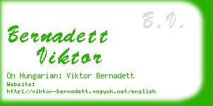 bernadett viktor business card